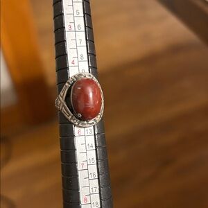 Vintage Sterling Jasper Ring